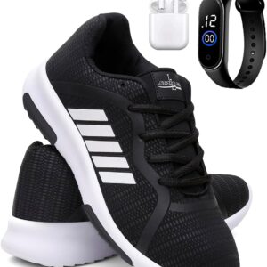 Kit Tênis Masculino Esporte Corrida Academia Macio + Relógio e Fone