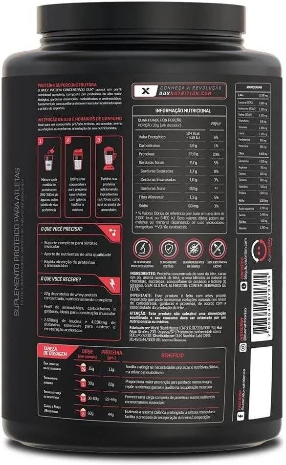 Whey Protein Concentrado Sabores do Mundo Butter Cookies Dinamarca 900g - 20g de Proteínas por Porção - Suplementos Naturais, Suplementação Treino Academia, Ganho Muscular - DUX HUMAN HEALTH - Imagem 2