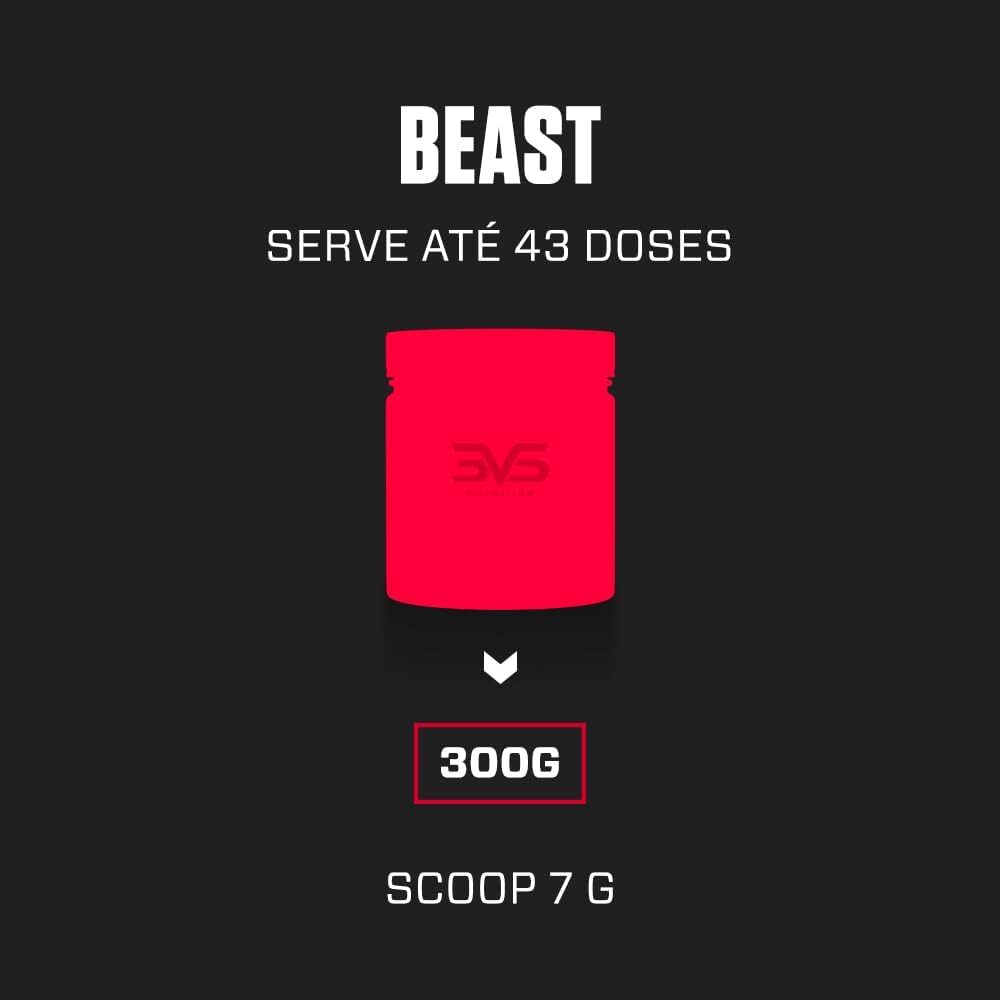 3vs 3VS Nutrition Combo Pré Treino Beast Sabor Frutas Vermelhas 300g ...
