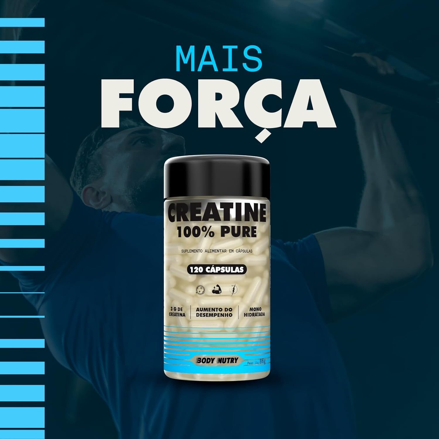 Kit 2x Creatina 100% Pura Monohidratada e Micronizada - Pote 120 Capsulas - Creatine Pure Monohydrate - Importada Alto Grau de Pureza - Original - Imagem 6