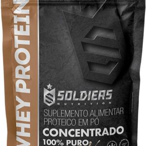 Whey Protein Concentrado 1kg - Cookies - 100% Importado - Soldiers Nutrition