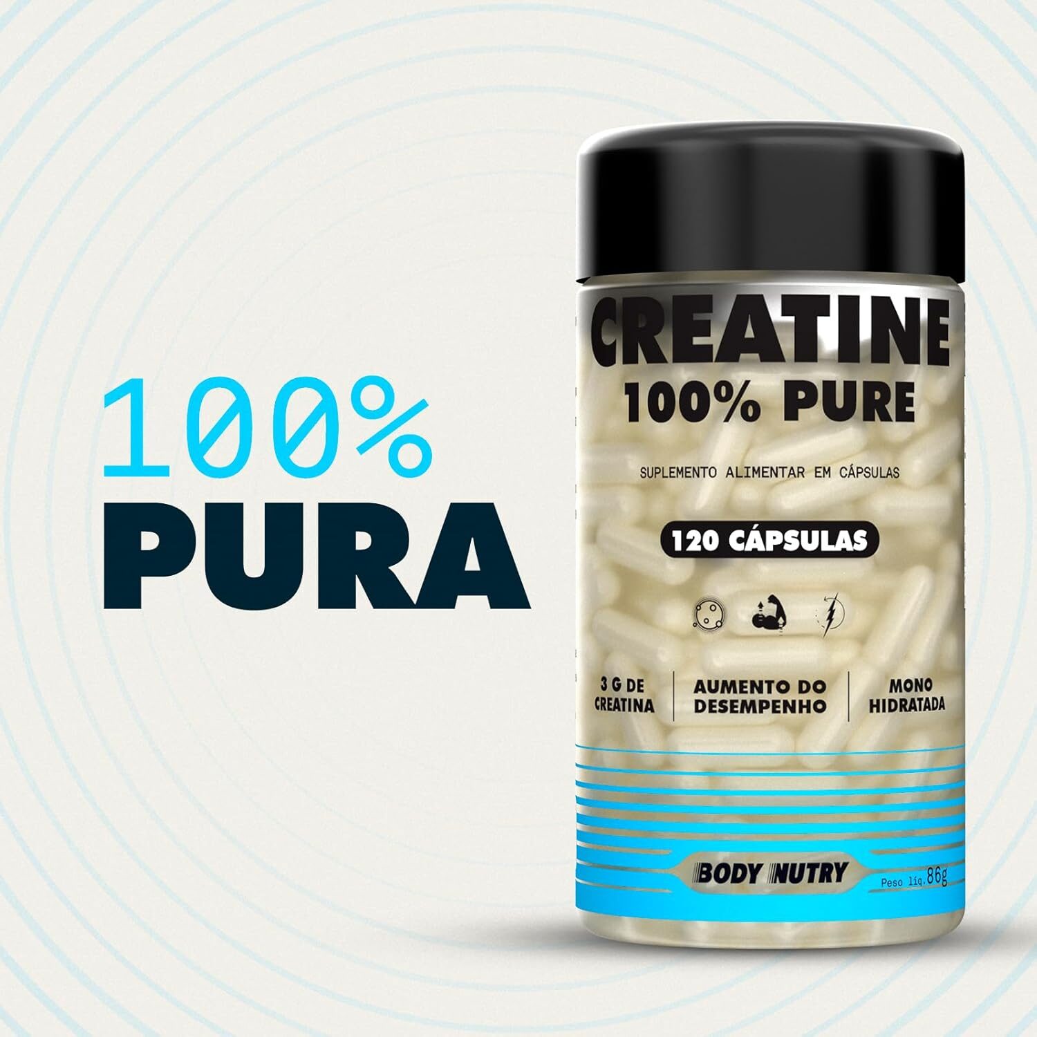 Kit 2x Creatina 100% Pura Monohidratada e Micronizada - Pote 120 Capsulas - Creatine Pure Monohydrate - Importada Alto Grau de Pureza - Original - Imagem 5