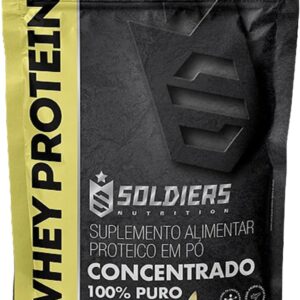 Whey Protein Concentrado 1Kg - Baunilha - 100% Puro Importado - Soldiers Nutrition
