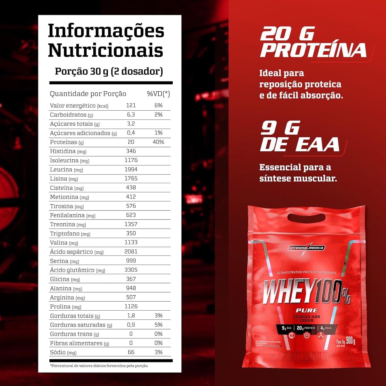 Whey 100% Pure Refil (900G), Integralmédica - Imagem 3