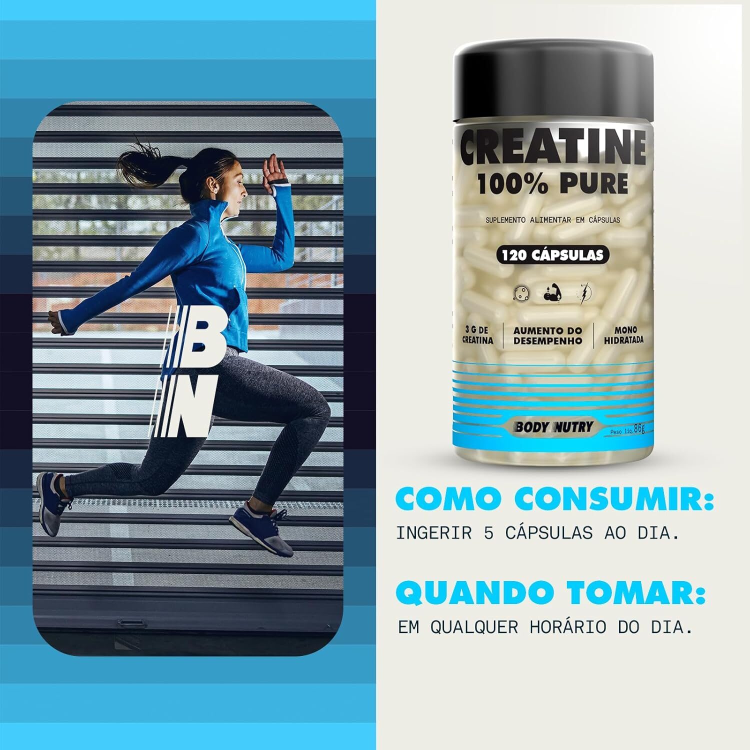 Kit 2x Creatina 100% Pura Monohidratada e Micronizada - Pote 120 Capsulas - Creatine Pure Monohydrate - Importada Alto Grau de Pureza - Original - Imagem 7