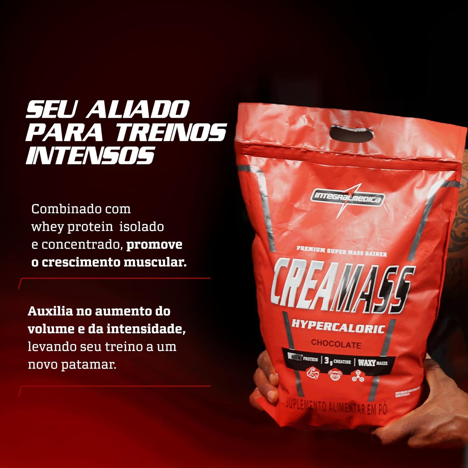 Integralmédica - Hipercalórico Creamass - Morango - pouch 3kg - Imagem 5