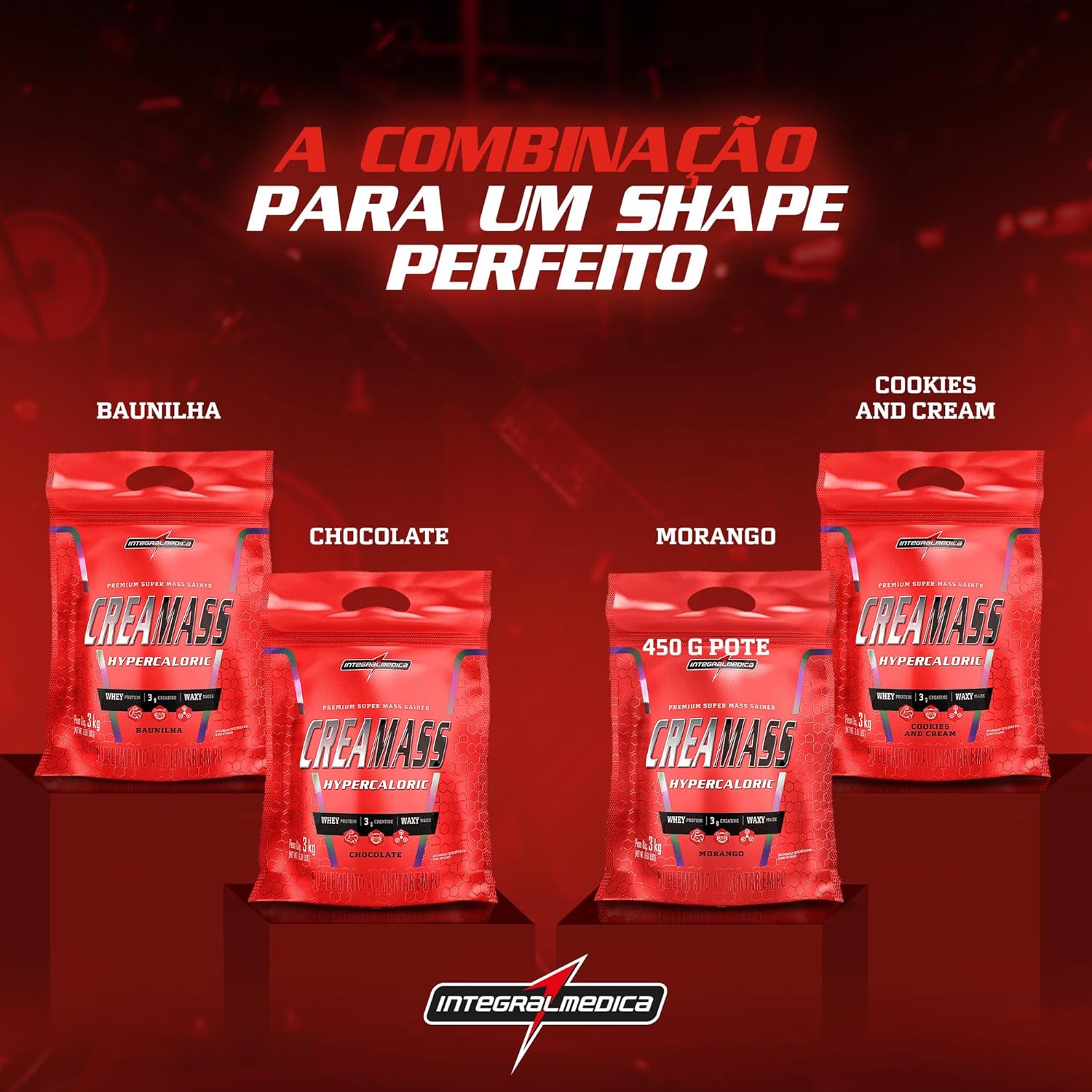 Integralmédica - Hipercalórico Creamass - Morango - pouch 3kg - Imagem 6