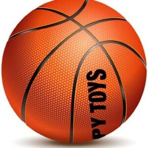 Zippy Toys, Bola de Basquete Tamanho Oficial Couro Sintético para Quadras Internas e Externas