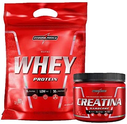 Kit Nutri Whey 900g Chocolate Refil + Creatina 150g - Integralmedica