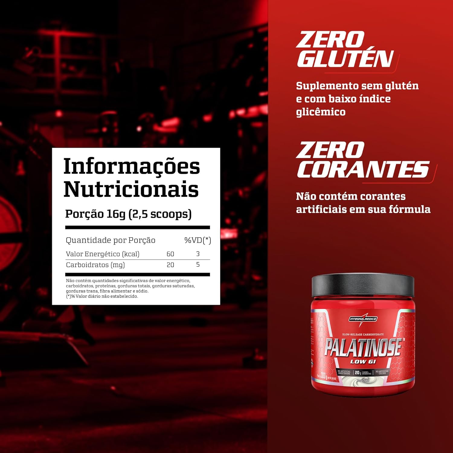 Carboidrato de Baixo Índice Glicêmico Palatinose 300g – Energia e Desempenho – Para Potencializar Seus Treinos – Integralmedica - Imagem 3