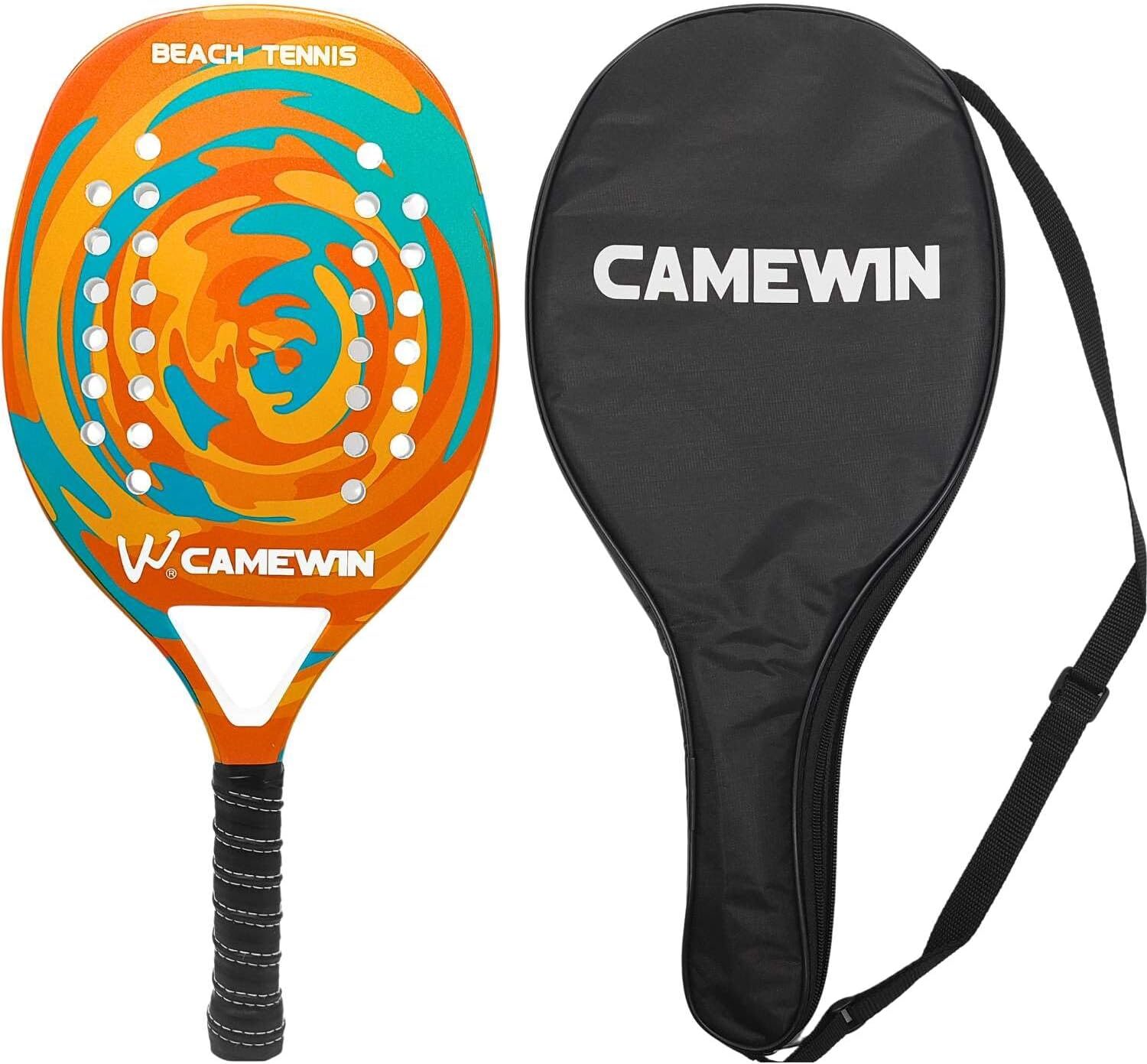 Kit 2 Raquetes de Beach Tennis Alta Performance em Fibra de Carbono com Capas Protetoras