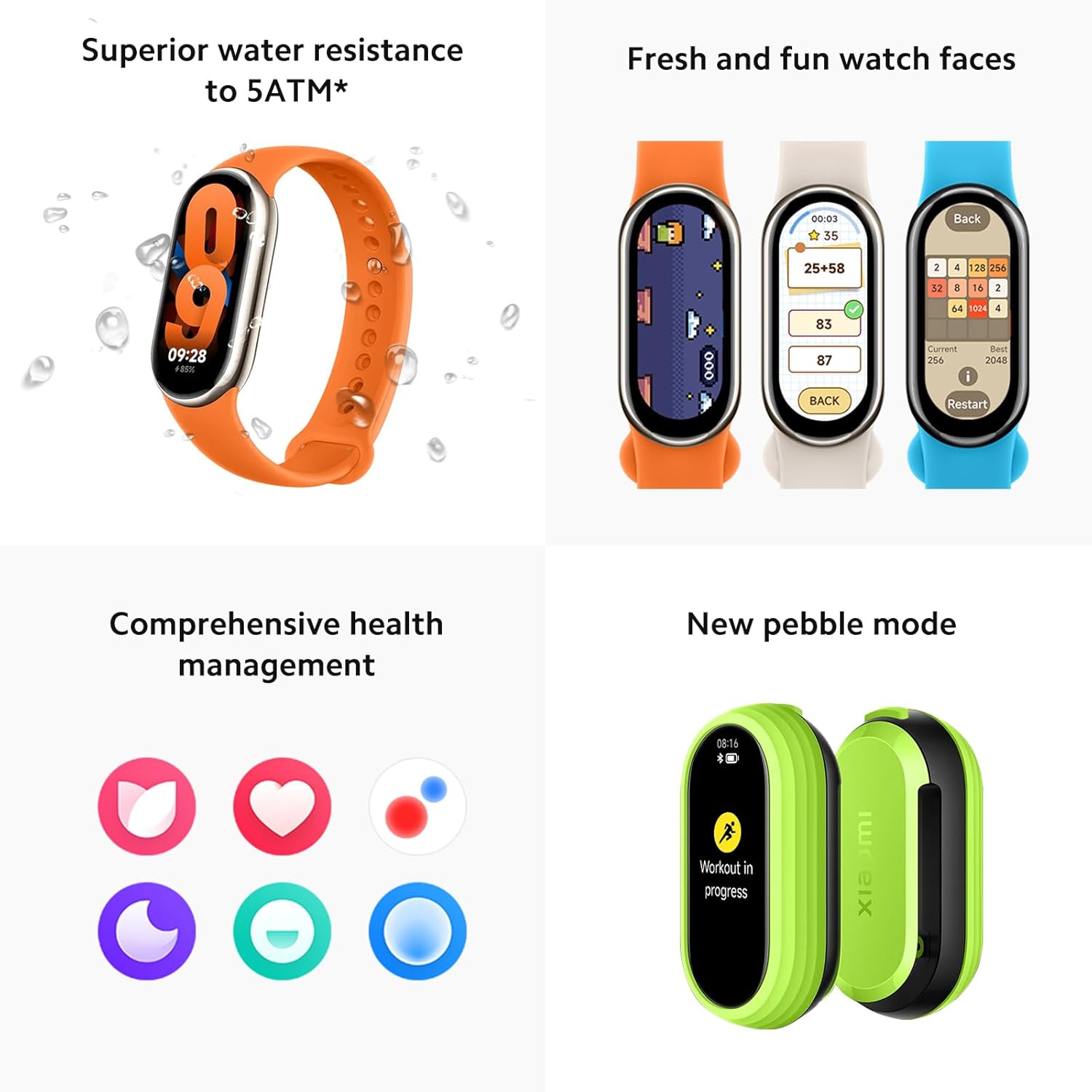 xiaomi mi band 8 versão global (ouro) - Imagem 6